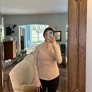 Lululemon define jacket luon porcelain pink absolut watermelon embroidery size 8